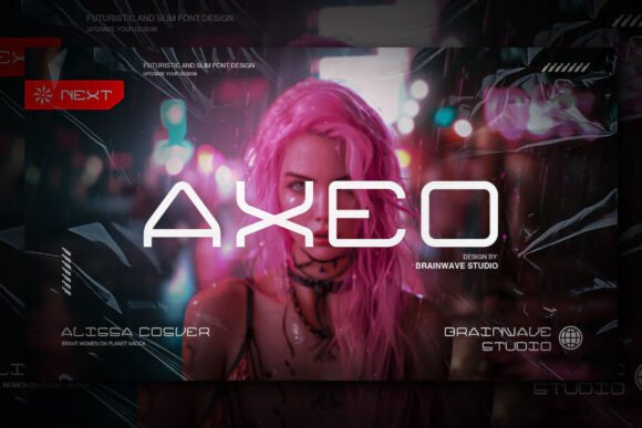 Axeo: A Futuristic Slim Font for Modern Design
