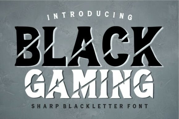Black Gaming: Bold Gothic Type for Impactful Designs