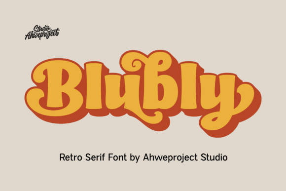 Blubly: A Bold Retro Serif for Vintage Charm