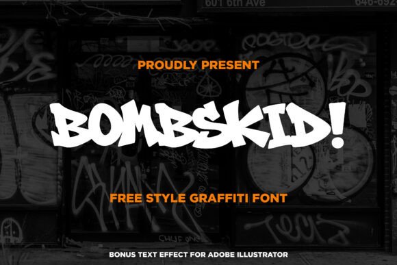 Bombskid: Bold Graffiti Font for Urban Design