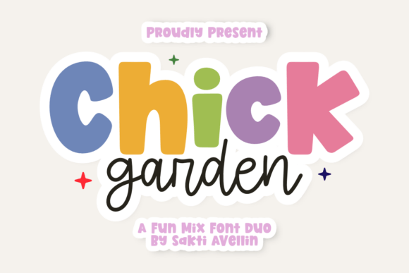 Chick Garden Duo: A Playful Font Pairing for Vibrant Designs