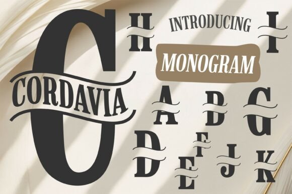 Cordavia Monogram: A Stylish Serif Typeface for Bold Designs