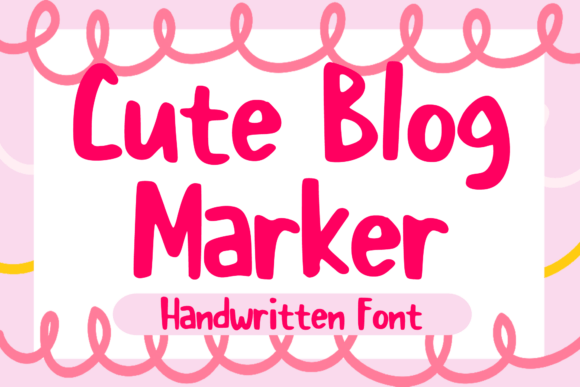 Cute Blog Marker: Playful Font for Creative Projects