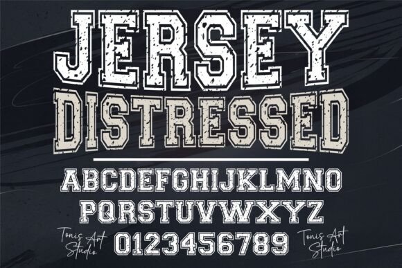 Jersey Distressed: Bold Sports Typography