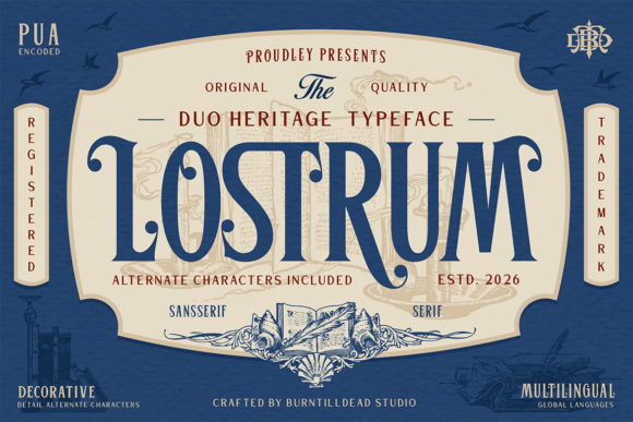 Lostrum: A Typeface of Heritage and Clarity