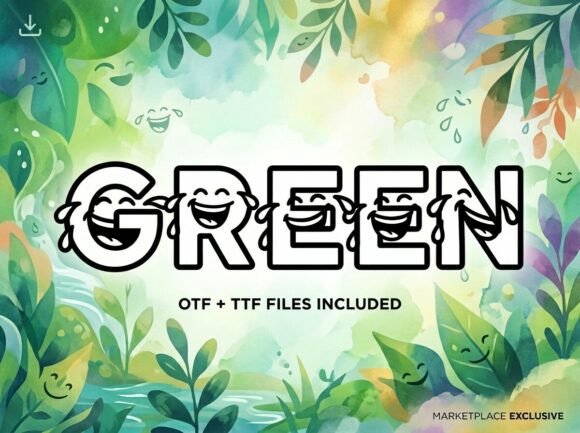 Spread Joy and Vibrancy with the Green Typeface