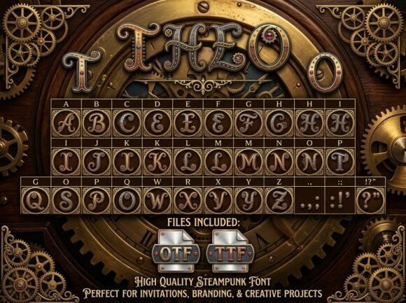 Theo: A Masterpiece of Steampunk Typography