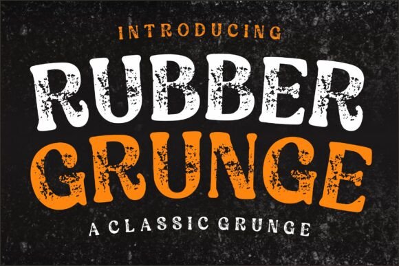 Unleash Authentic Retro Vibes with Rubber Grunge Typography