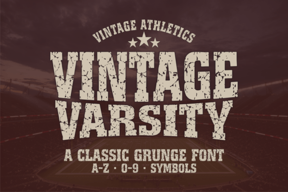 Vintage Varsity: The Athletic Typeface with Timeless Appeal